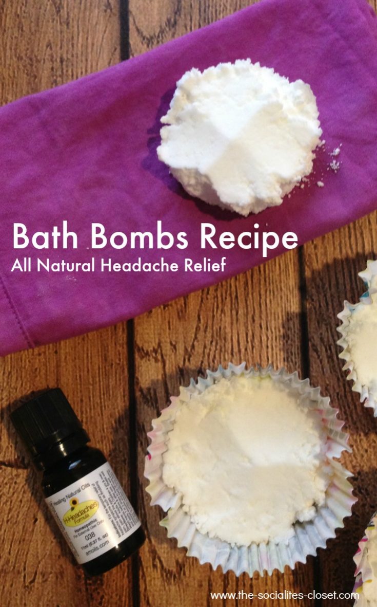 Bath bombs recipe for headache relief