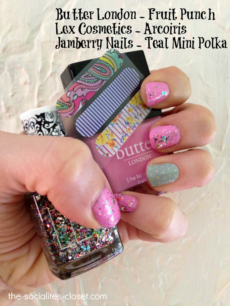 Jamberry Nails Teal Mini Polka