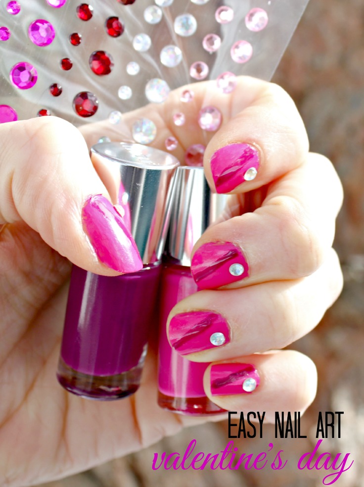 Easy Valentine Nails | Pink Nail Art