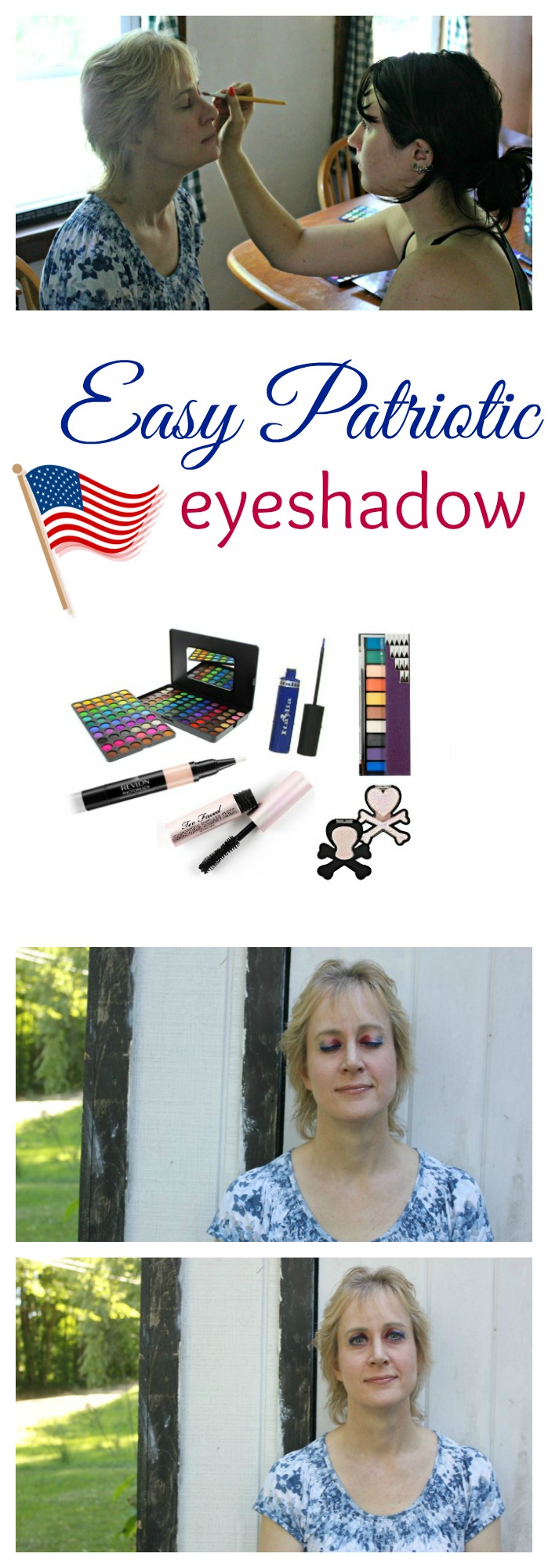 Easy patriotic eyeshadow