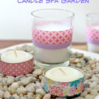 Easy Washi Tape Candle Spa Garden to relax and unwind