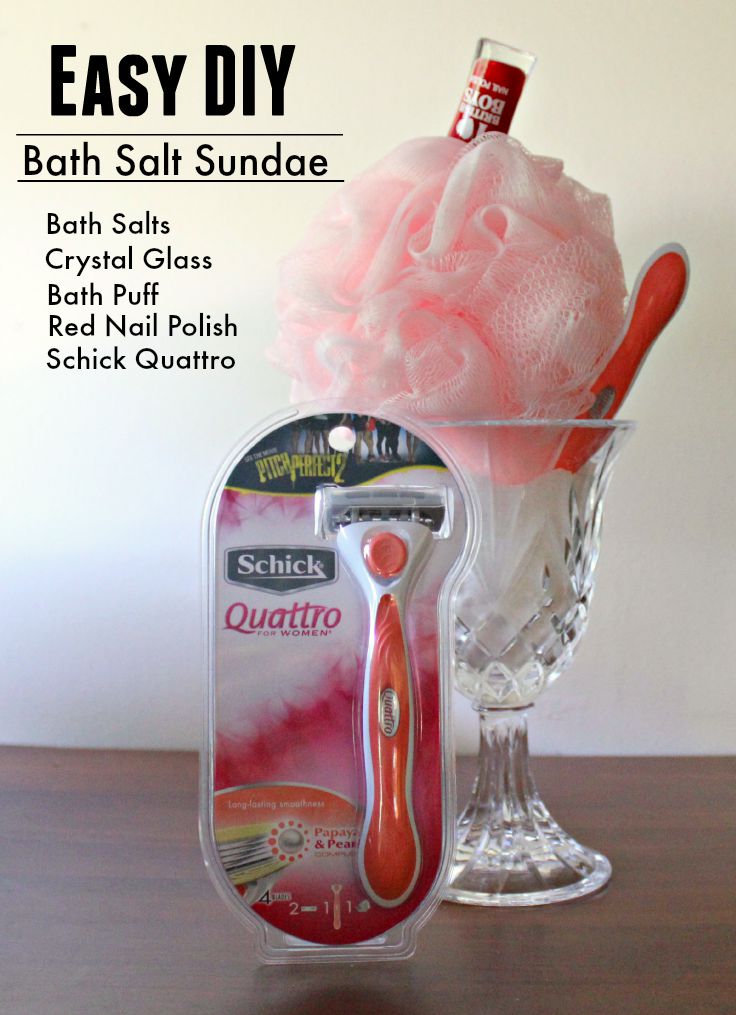 Bath salt sundae - DIY Beauty Gift Ideas for College Girls