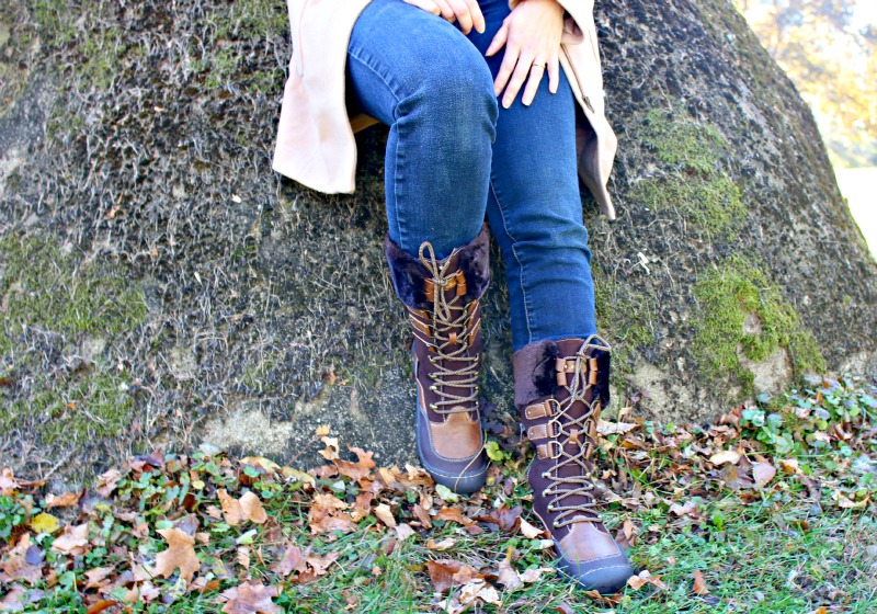 Affordable Fall Fashions from Chadwicks of Boston - Fur Lined Lace Up Boots