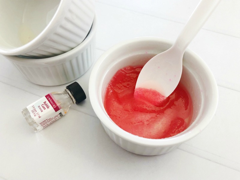 Add bubblegum flavoring oil to your lip scrub
