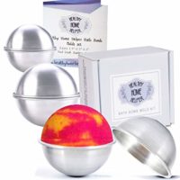 Stainless Steel Bath Bomb Molds Professional Set of 3 Sizes. Heavy Duty Metal, Dent and Rust Proof by Healthy Home Helper.