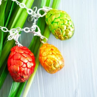 Charm Bracelet DIY with Iridescent Dragon Eggs