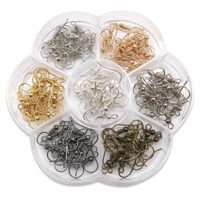 TOAOB 140pcs Fish Earring Hooks Ear Wires with Ball and Coil Hypo Allergenic 7 Colors 18mm Jewelry Finding