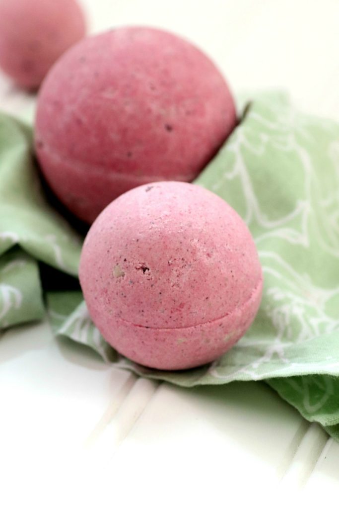 Vitamin C Bath Bomb DIY with Beet Powder - The Socialite's Closet