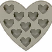 MarStore 10 Cavities Heart Shape Silicone Mold for 10 Functions Baking Chocolate, Soap, Fondant, Pudding, Jelly, Candy, Cookie, Ice Cube, Small Cake, Gelatine