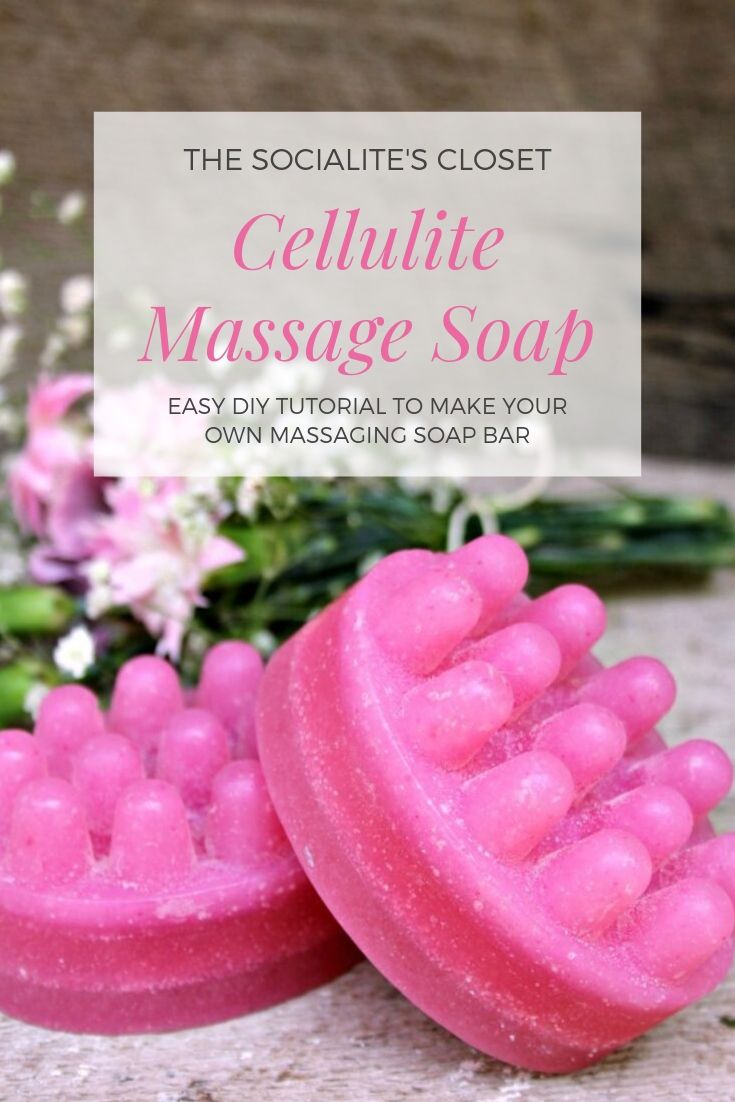 Cellulite Massage Soap DIY to Help Reduce Cellulite #soapmaking #cellulite #beautytips