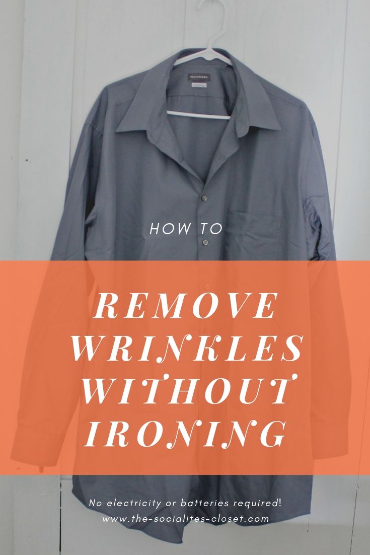 If you're wondering how to remove wrinkles from clothes easily, keep reading! The solution requires no electricity, batteries or an iron. #cleaninghack #laundryhack #householdtips