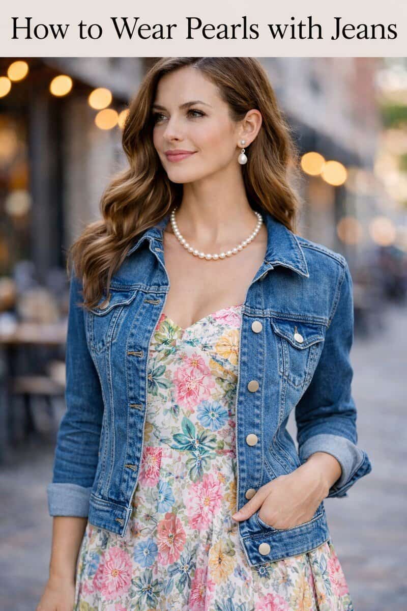 If your outfit is more colorful like a sundress or patterned or textured top, choose a single strand pearl necklace instead of a double strand.