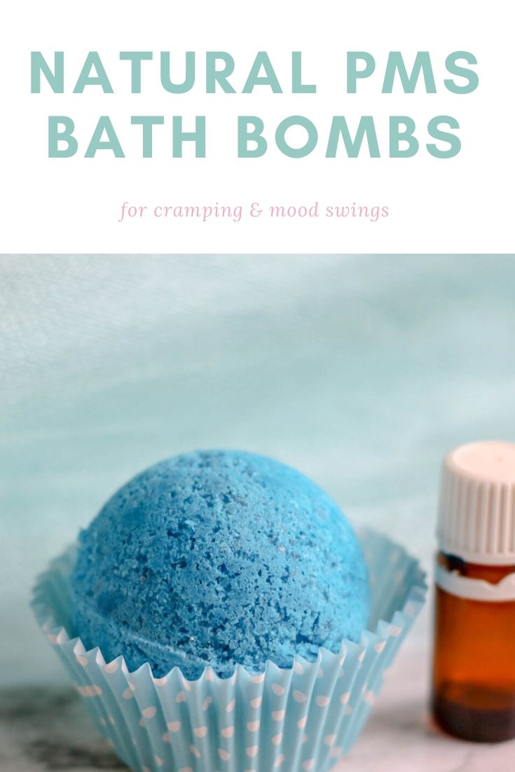 Natural PMS Relief Bath Bombs with Clary Sage #PMSRelief #Menopause #BathBombs #EssentialOils #DIYBeauty