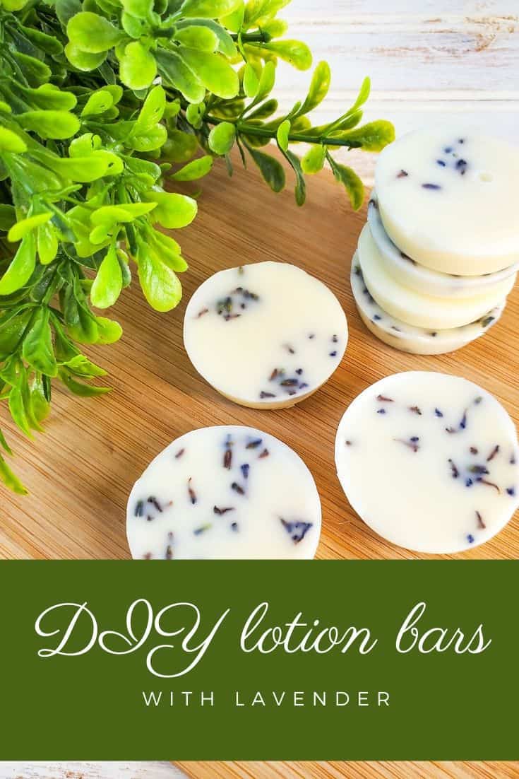 Easy homemade lotion bar recipe with lavender