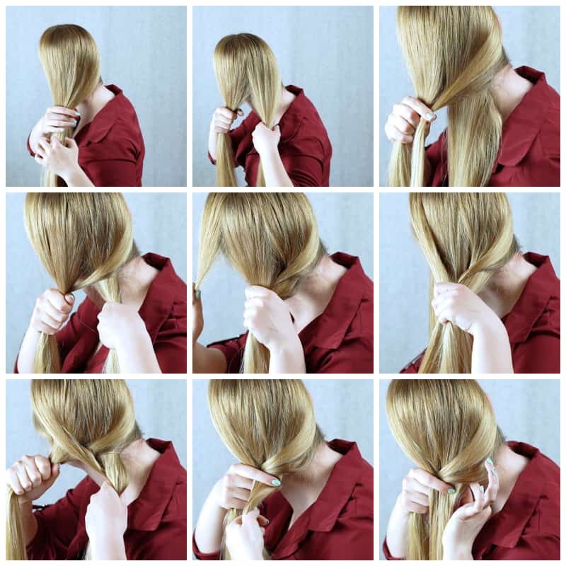 step by step for how to fishtail braid
