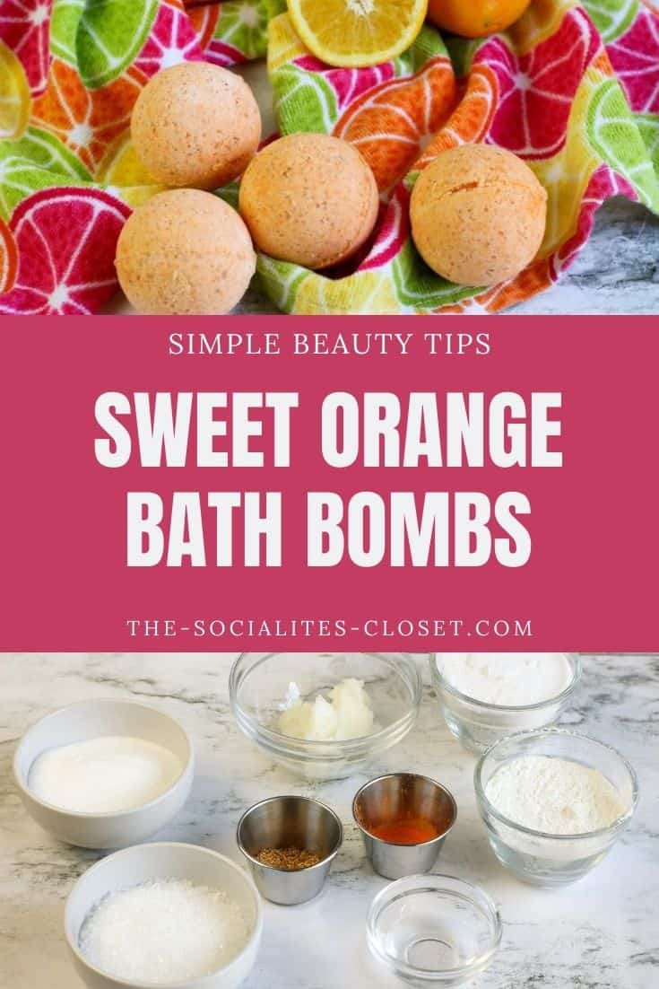 Orange bath bombs recipe made with sweet orange essential oil is the perfect choice to reduce stress and lift your mood. Make a batch today.