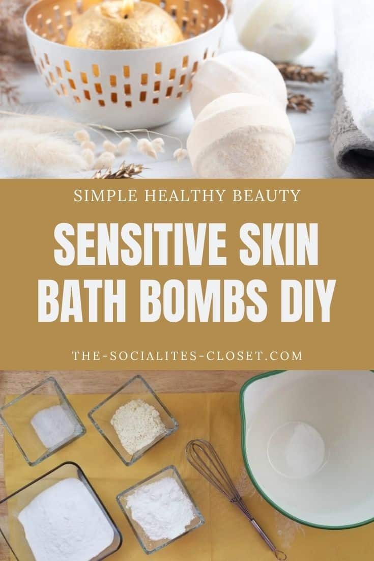 Looking for homemade bath bombs for sensitive skin? Try this sensitive skin bath bomb recipe and relax without irritating your skin.