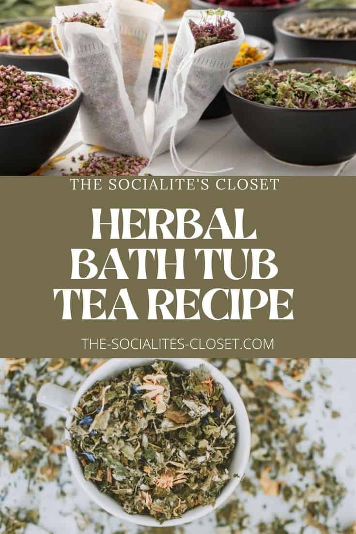 Try this bath tea recipe for aging skin. It's one of my favorite herbal bath remedies to use in the evening. Try this natural beauty recipe.