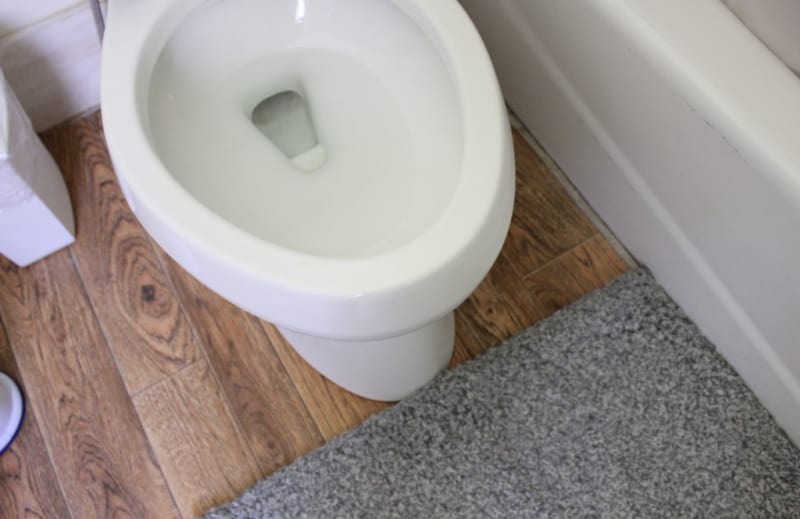 a toilet with no cover