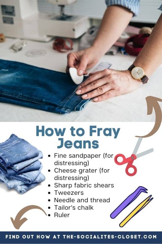 Have you ever wondered how to fray jeans? I love the way Mother Step Fray jeans look but wanted a way to fray denim myself to get the same look.