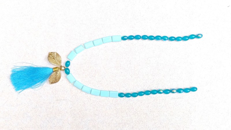 making a mala necklace with beads