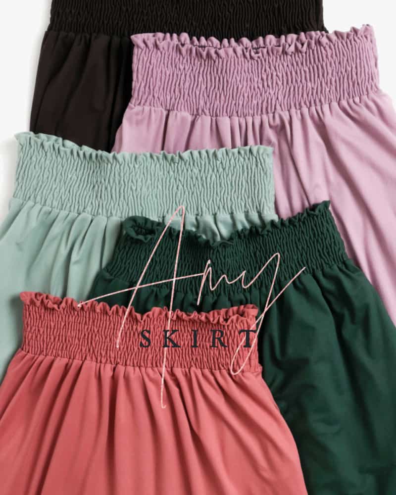 multi colored skirts layered on each other