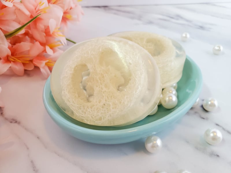 Learn how to make this DIY loofah soap. Exfoliating your skin regularly is a great way to get rid of dry, dead skin cells and reveal healthy, glowing skin.