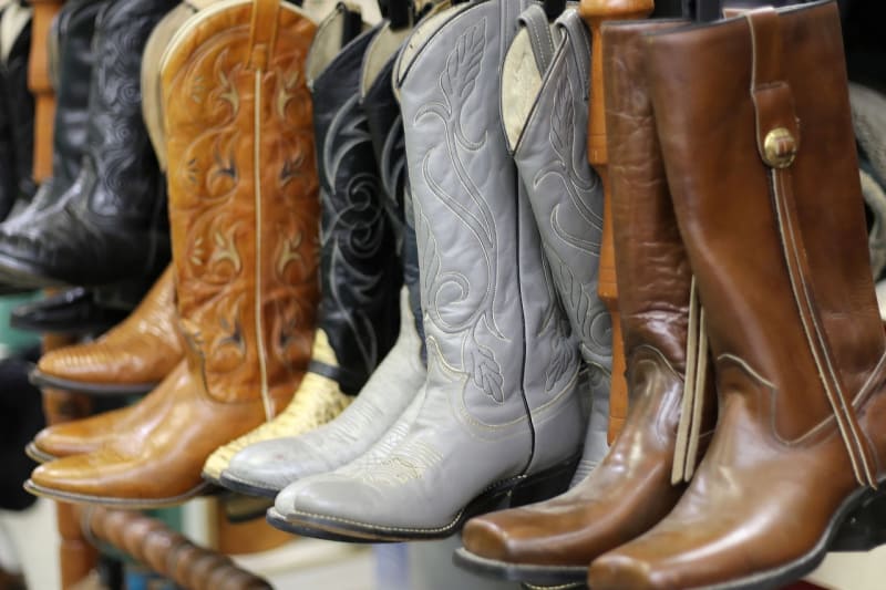 cowboy boots in a row