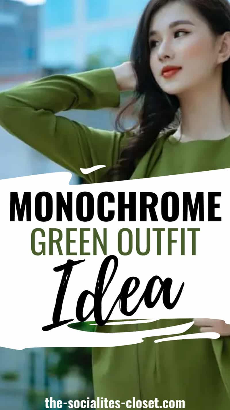 Are you wondering how to wear green for St. Patrick's Day? Check out this monochrome green outfit that is one of my favorite outfit ideas.