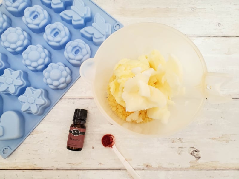 This beeswax lotion bar recipe is one of my favorite solid lotion bar recipes. It has a heavenly plumeria scent and lasts up to a year.