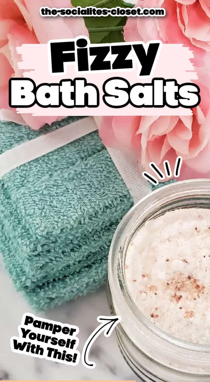 Try this fizzy bath salts recipe for an easy way to make foaming bath salts with pink Himalayan salt. Make these fizzing salts and start pampering yourself.