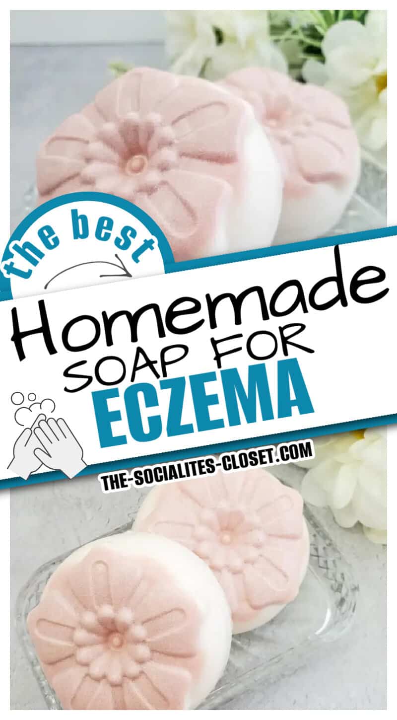 This homemade soap for eczema is ideal for skin irritation or sensitive skin. Make a batch of this handmade soap today to experience the anti inflammatory properties.