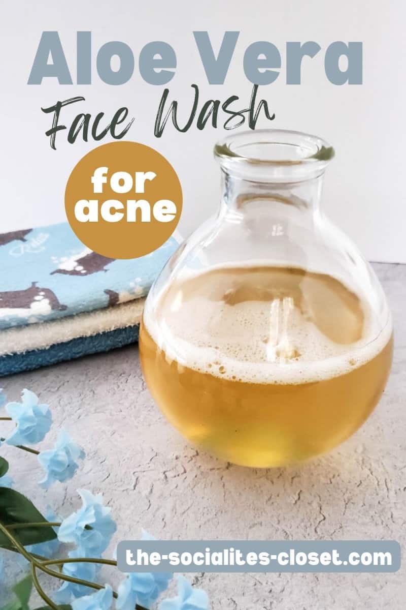 Learn how to make an aloe vera face wash. This gentle face wash is perfect for acne-prone skin and opening clogged pores.