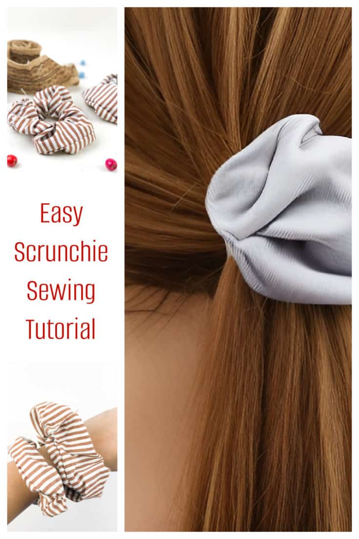 If you're looking for a scrunchie sewing tutorial, keep reading and learn how to make a scrunchie. This scrunchie tutorial can be sewn by machine sewing or using a hand sewing needle.