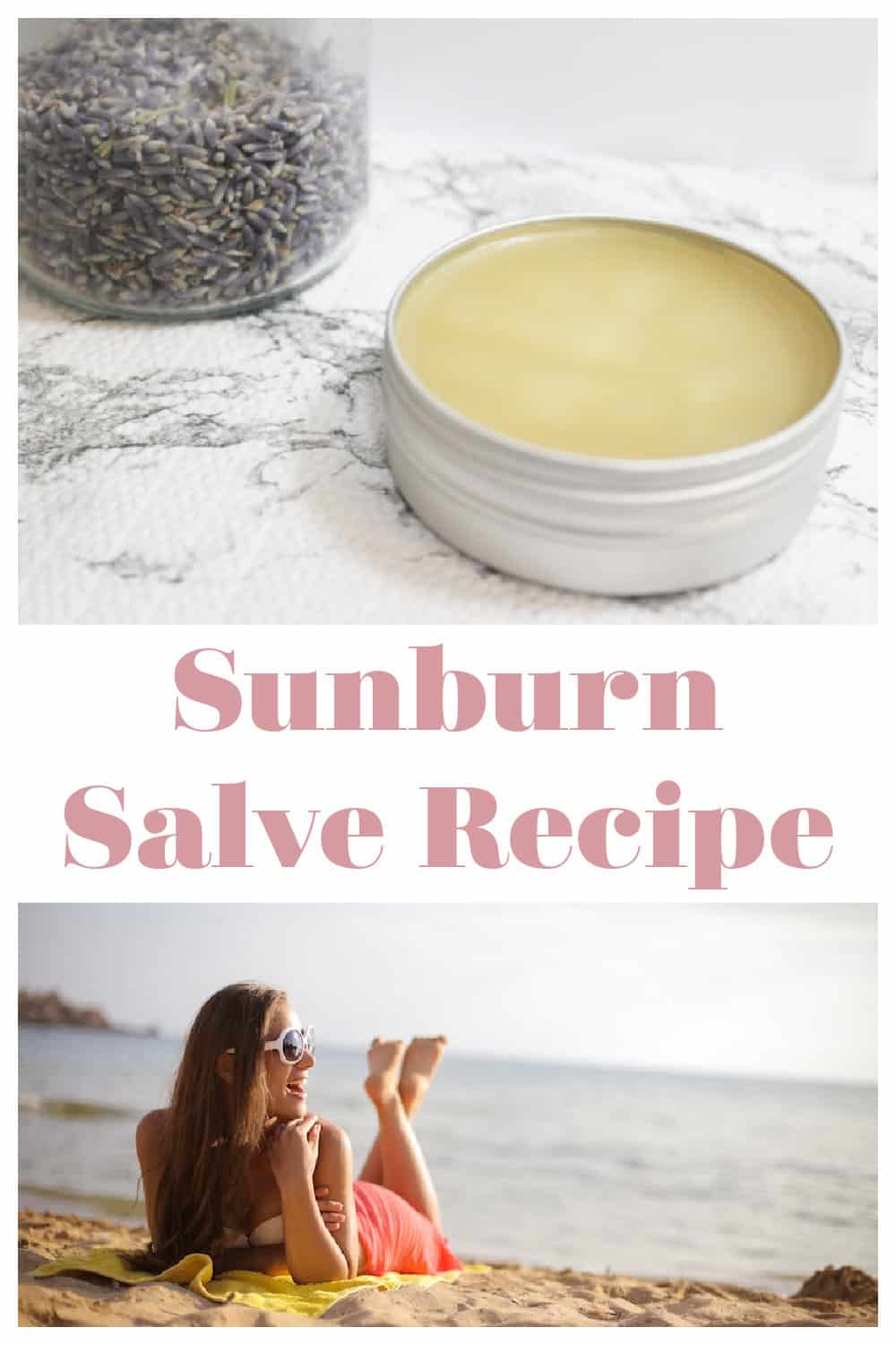 Make this beeswax sunburn salve recipe to soothe sunburnt skin. Learn how to make my easy lavender salve recipe the next time you get too much sun.