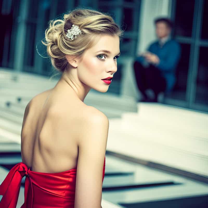 woman with an elegant updo