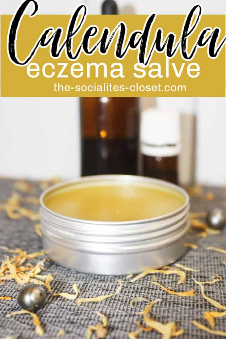 This homemade Calendula Salve for Eczema is a wonderful salve for the relief of itching. Make this easy herbal salve for eczema and sensitive skin.