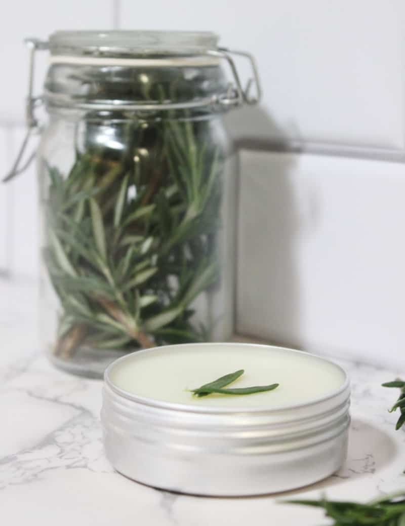 Learn more about the benefits of rosemary salve for your skin. This rosemary salve recipe is helpful for minor skin irritations and is anti inflammatory.