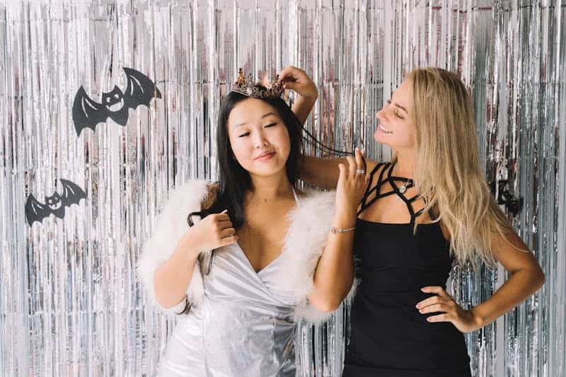 two women dressed for Halloween