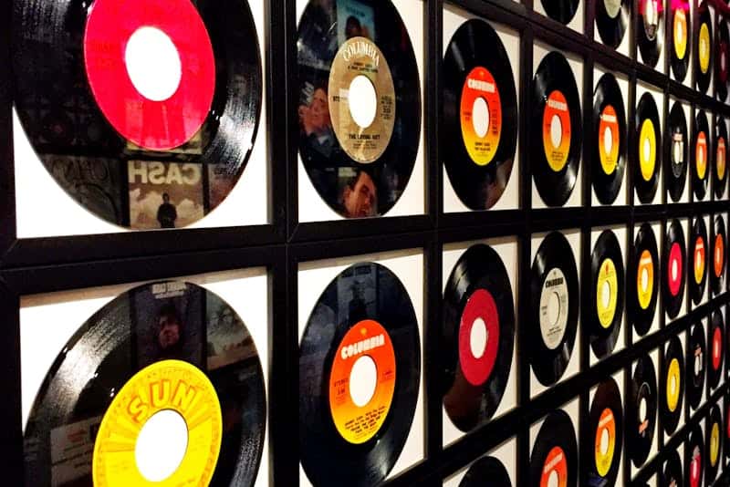 records on the wall
