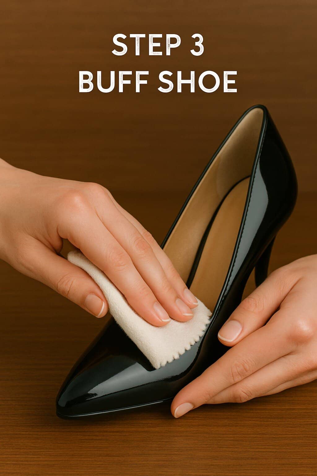 buff patent leather shoes