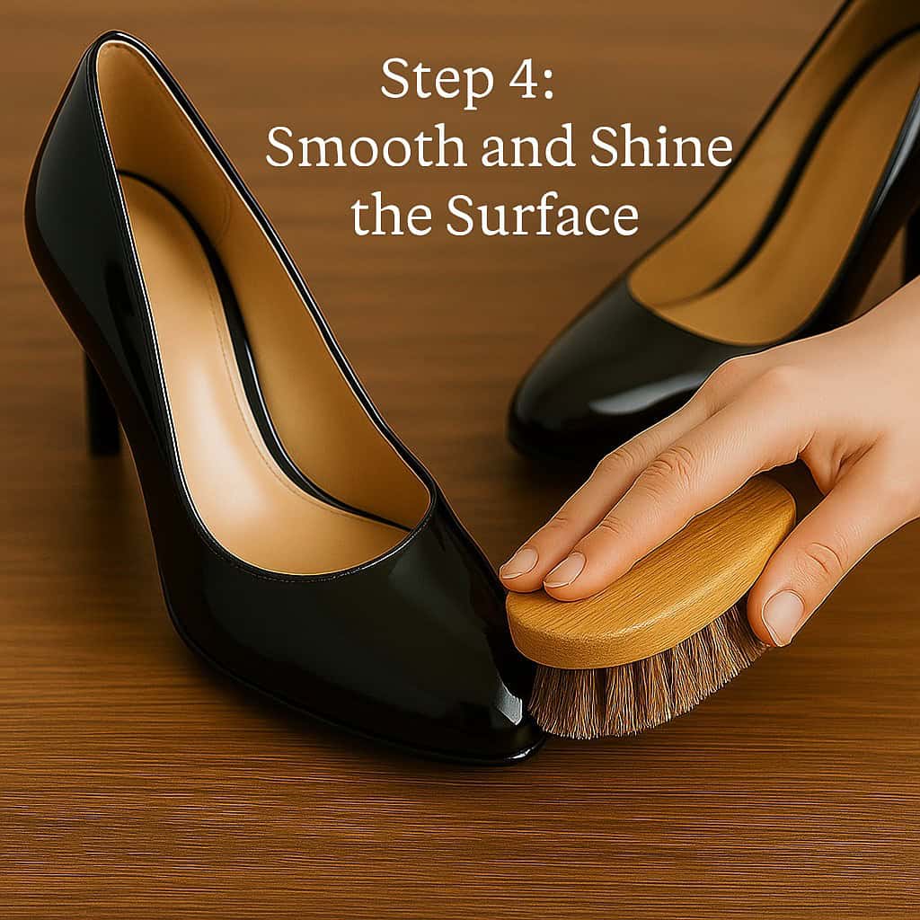 shine patent leather shoes