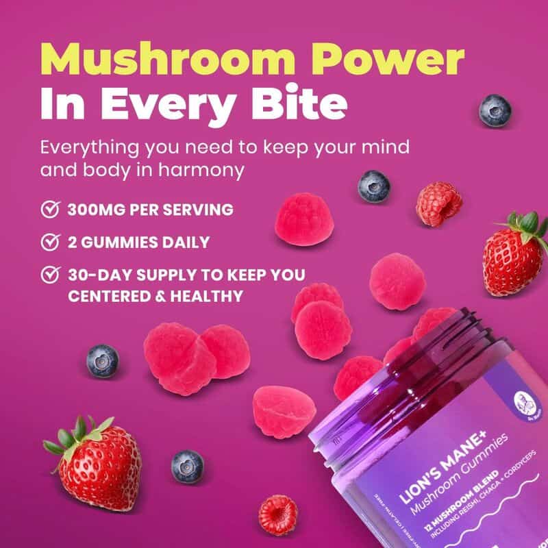 Support your focus with Dr. Moritz Lion’s Mane Gummies