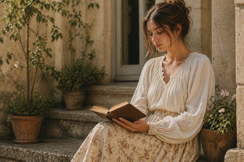 Poetcore outfit ideas made simple. Learn how to create romantic, vintage-inspired looks on a budget with styling tips, key pieces, and 15 easy outfit ideas.