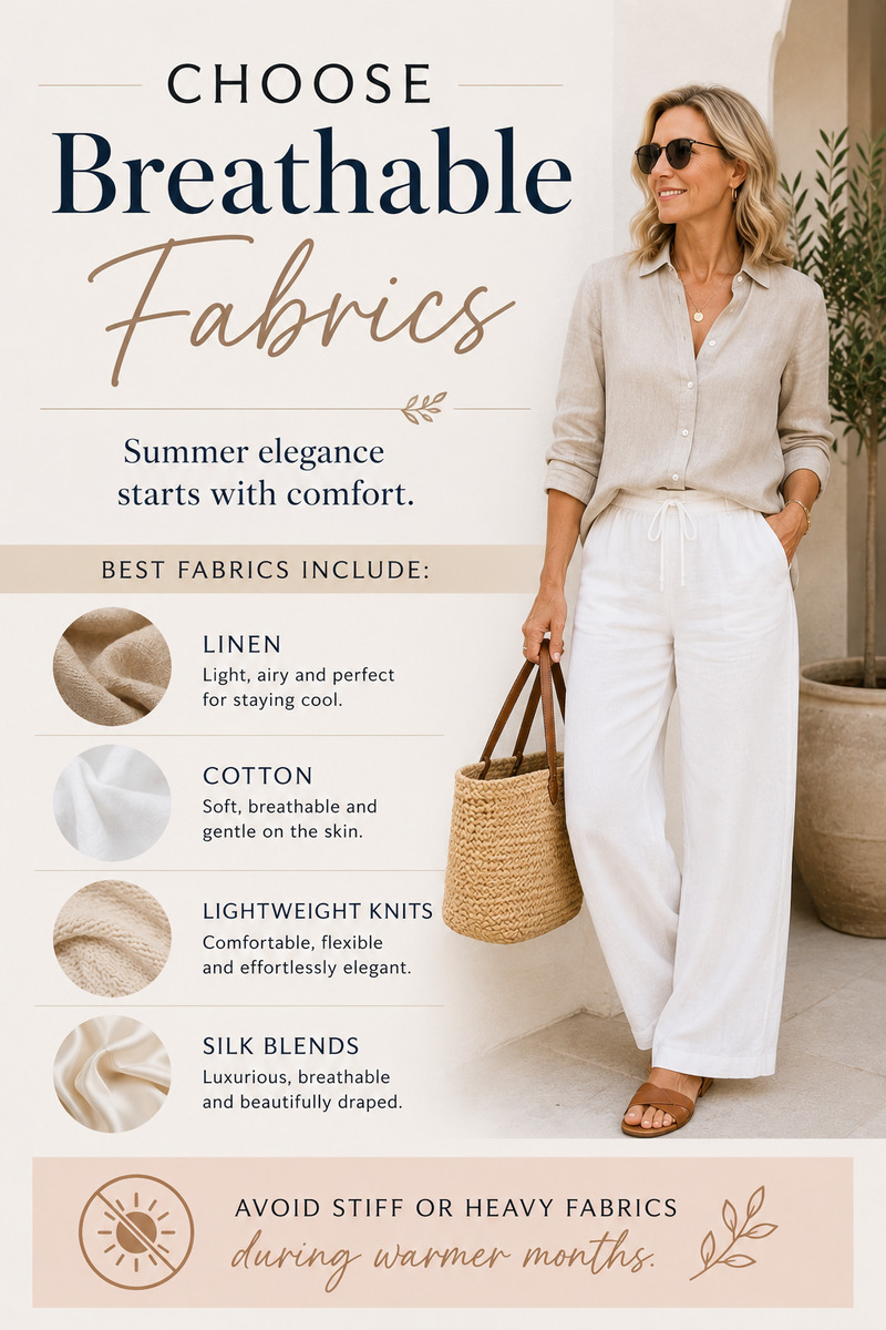 Choose breathable summer fabrics for a capsule wardrobe