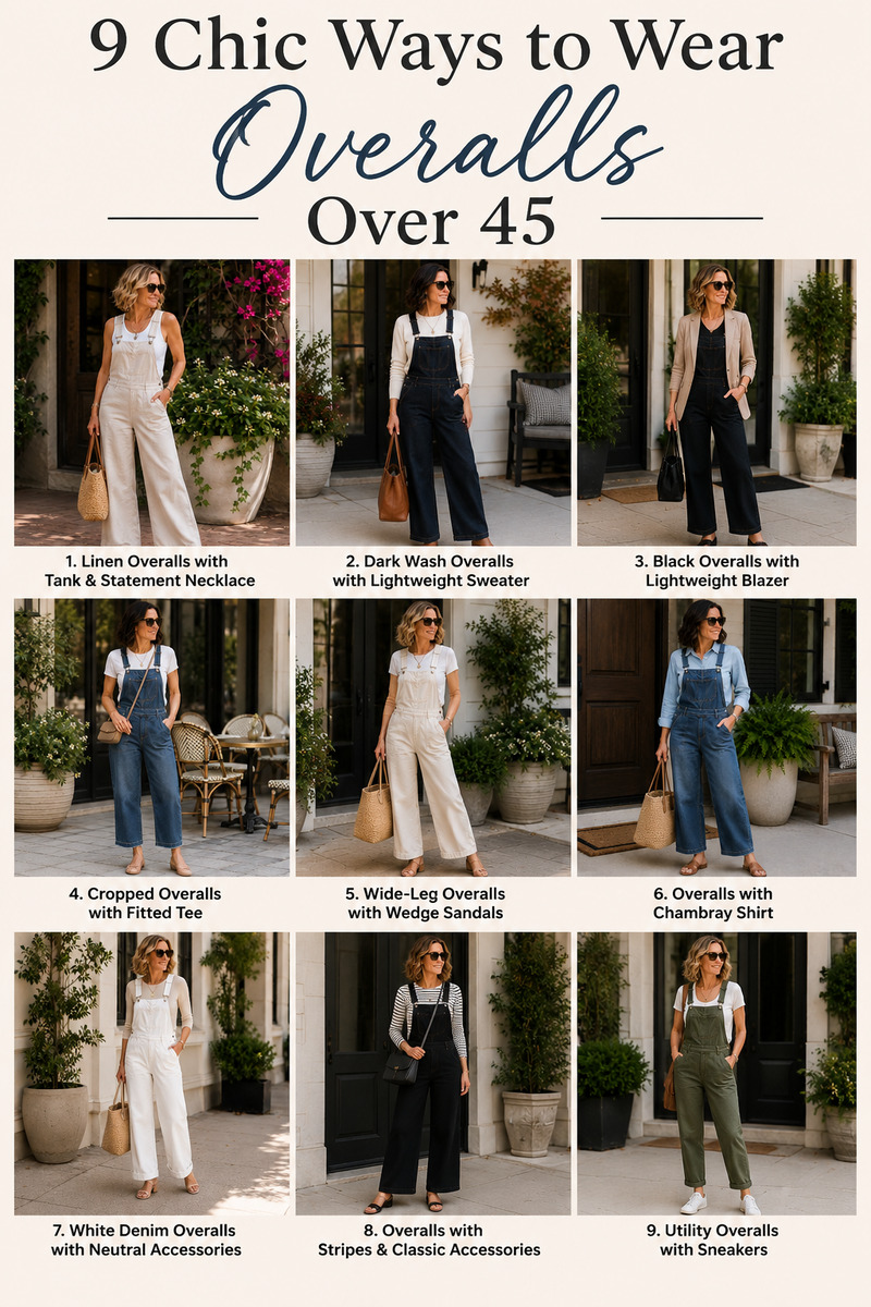 How to Wear Overalls Over 45 Without Looking Frumpy: 9 Chic Outfit Ideas