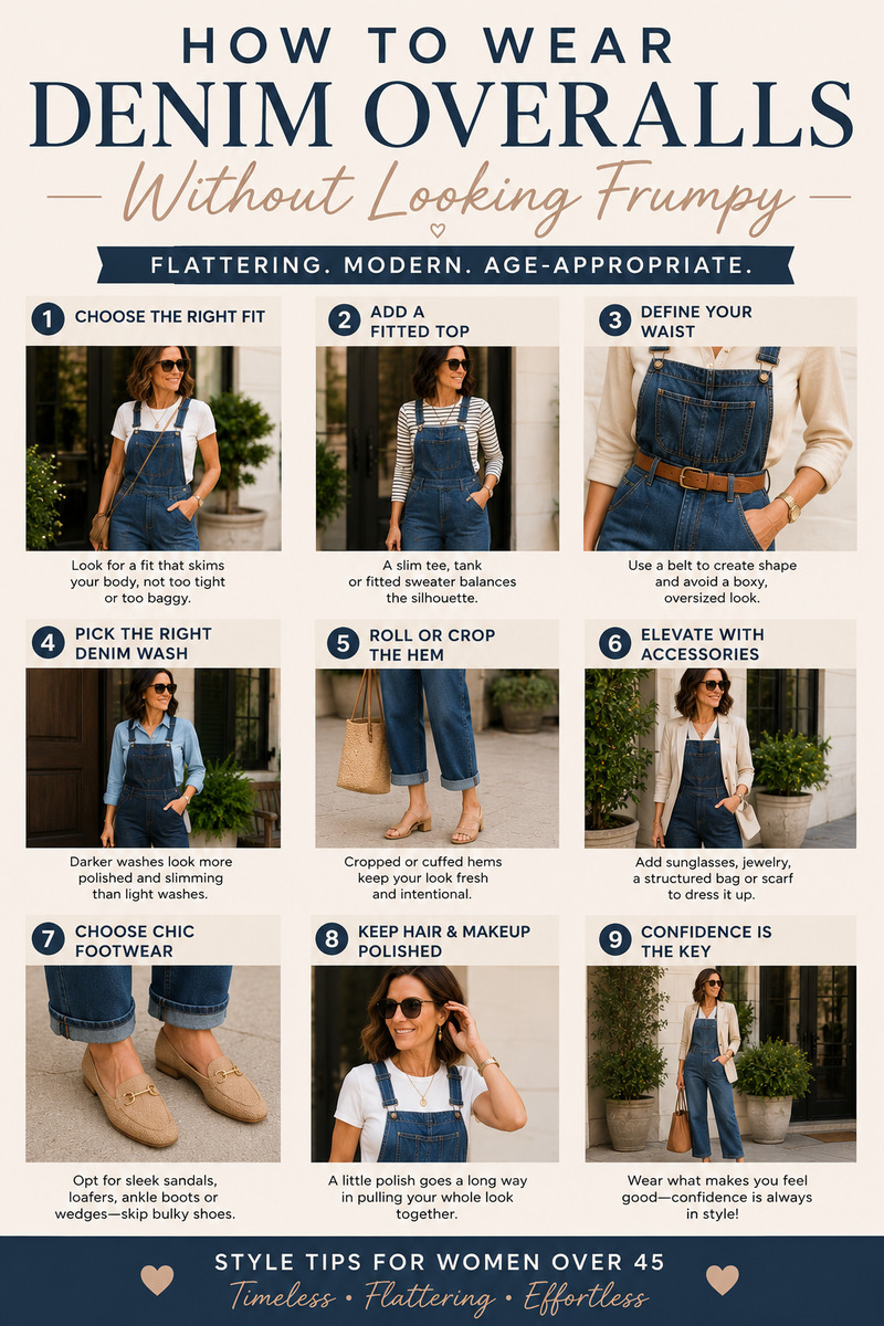 How to wear denim overalls