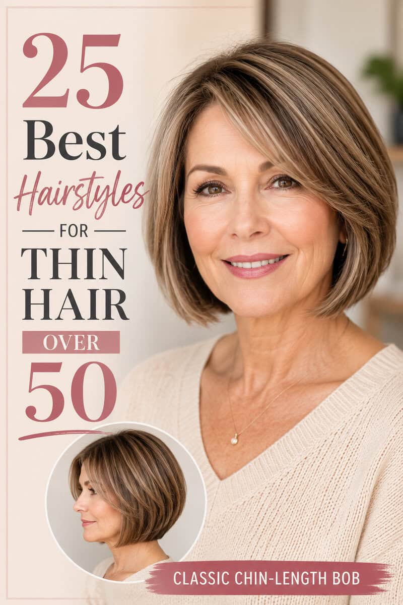 Best hair styles for women over 50 with thinning hair