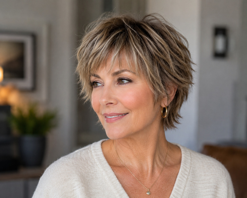 woman with a short shag