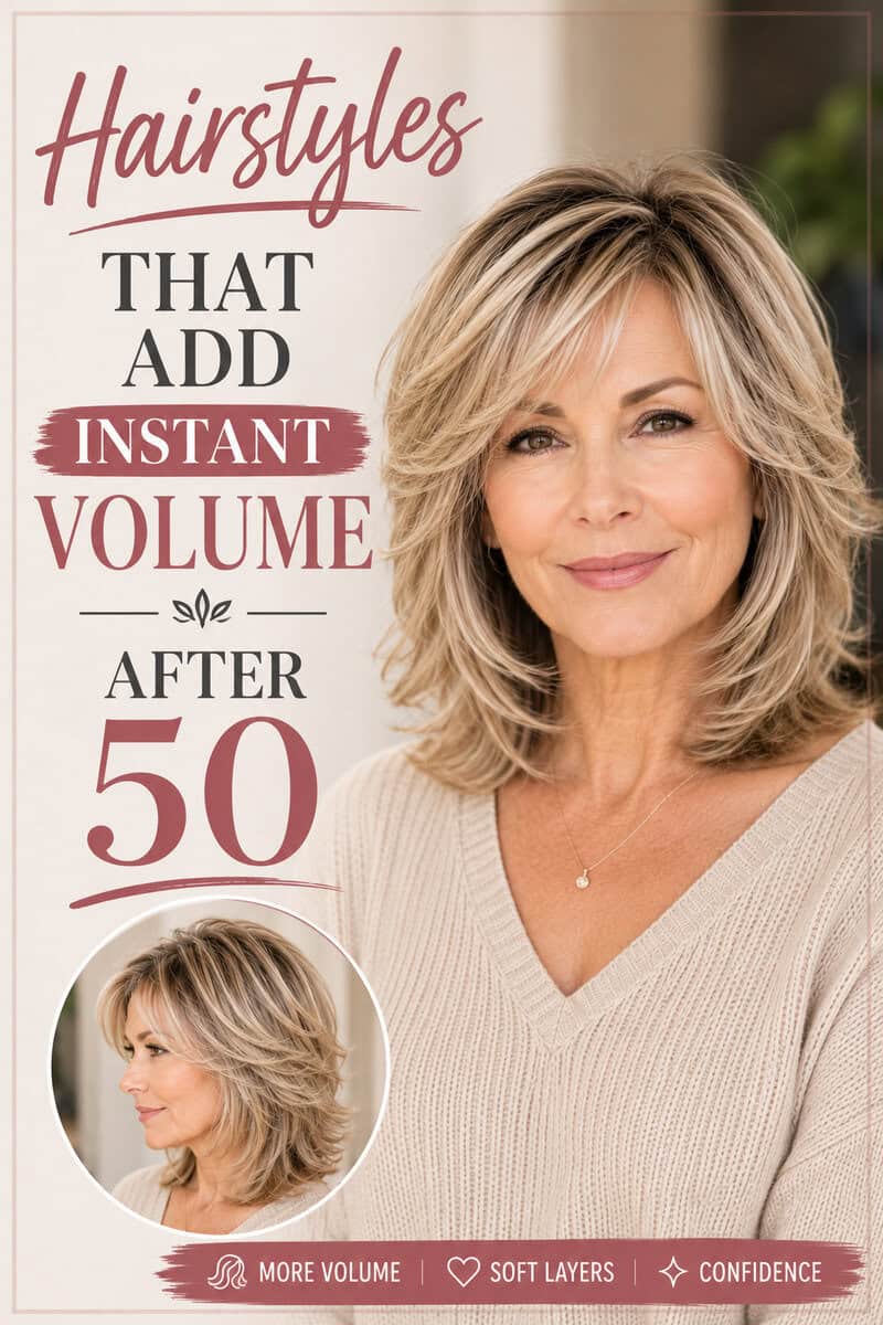 Hairstyles that add instant volume after 50